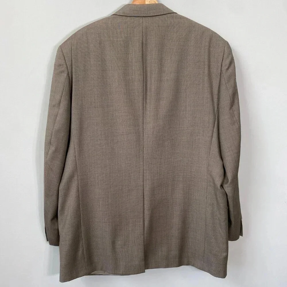 Hart Schaffner Marx Wool Sport Coat Dinner Jacket Blazer Men's 44R Brown Career